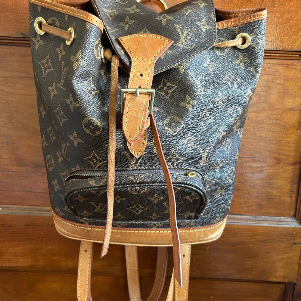 Louis Vuitton Montsouris MM Monogram Backpack Coated Canvas & Leather Vintage